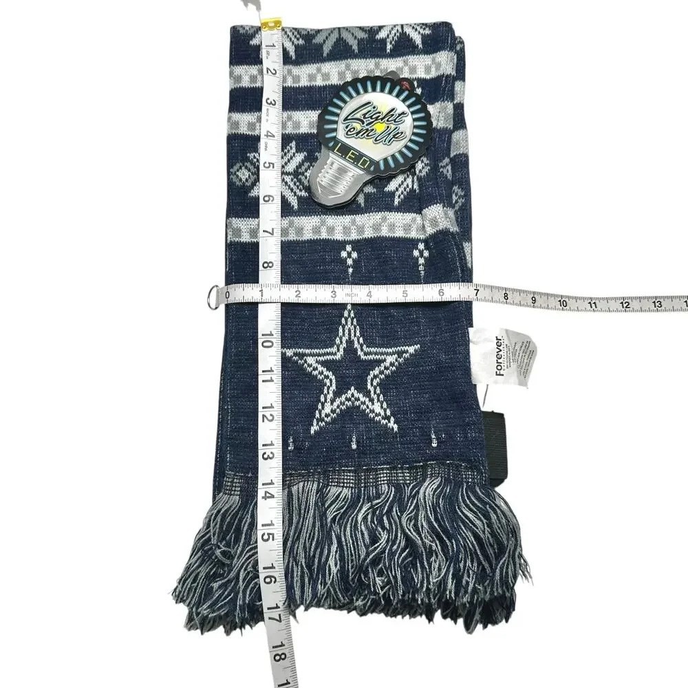 Forever Collectibles | Unisex | Dallas Cowboys NFL LED Light ‘Em Up Scarf | OS